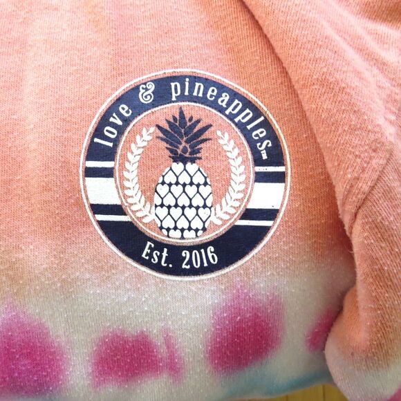 Love & Pineapples Women's Oversized Tie Dyed Lightweight Sweatshirt  L  EUC - Picture 9 of 11